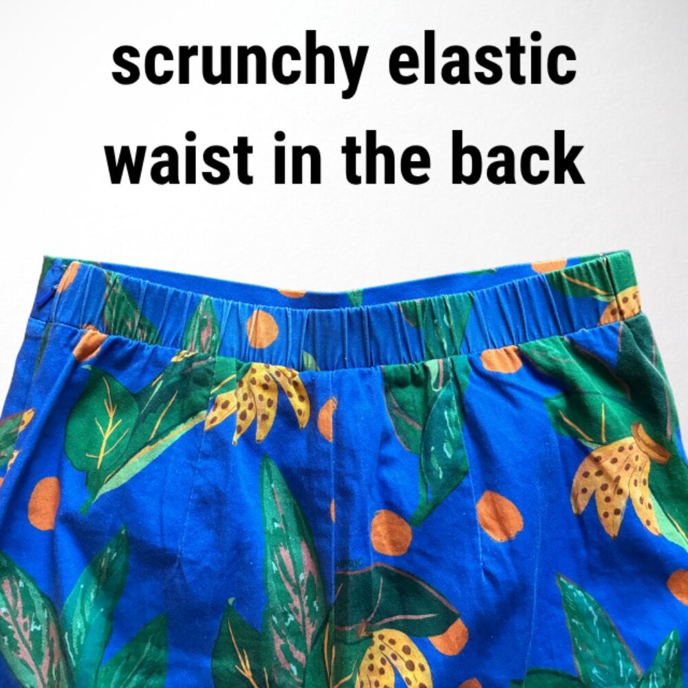 FARM Rio Blue Floral Mini Skirt with Orange Accents - Picture 6 of 11